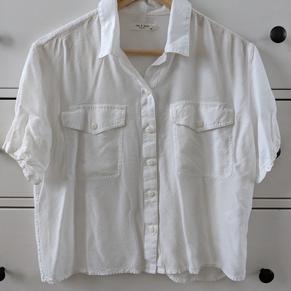 Rag & Bone - Joon Rayon Shirt White - Picture 3 of 3